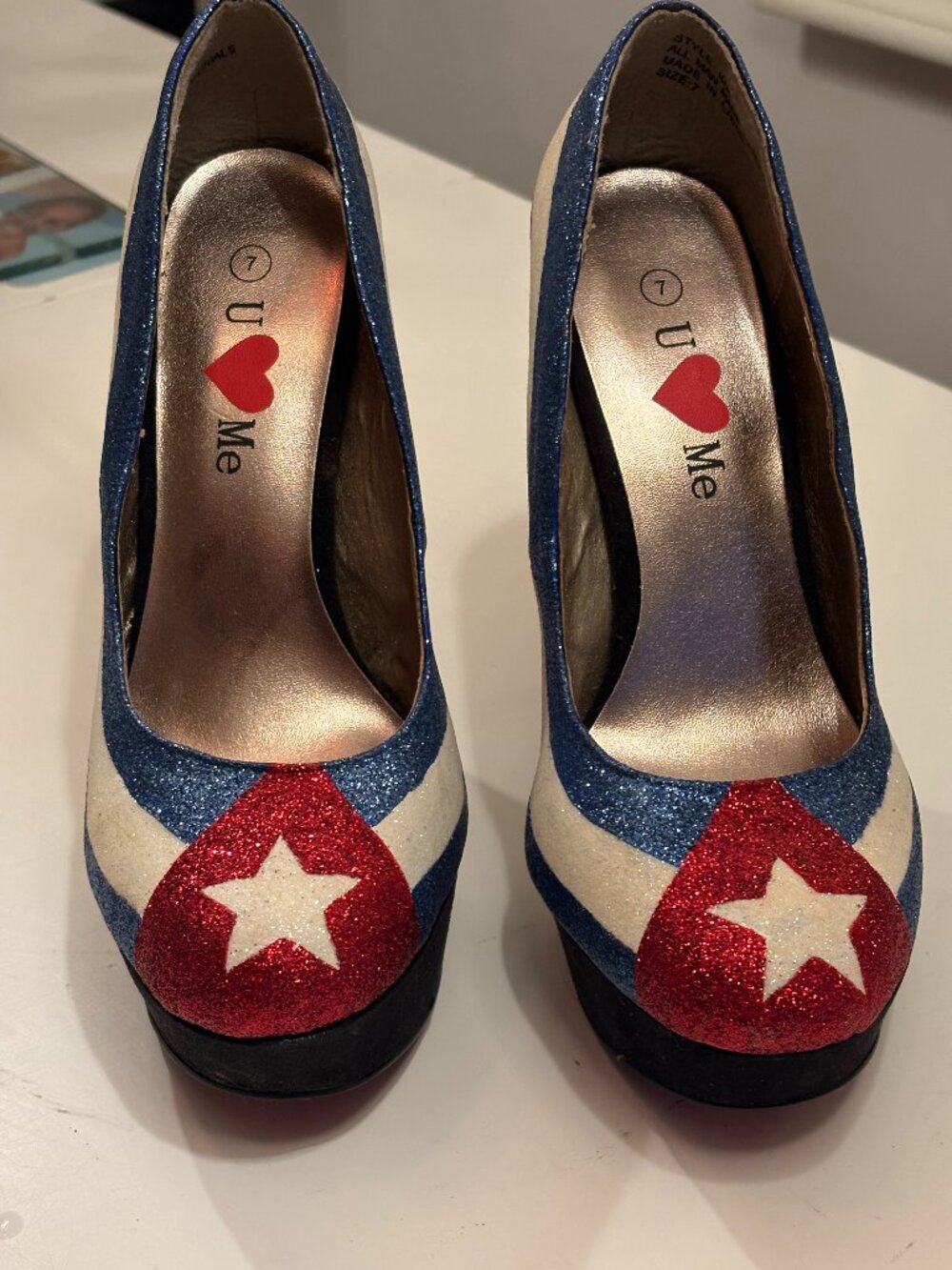 Cuban Flag Heels